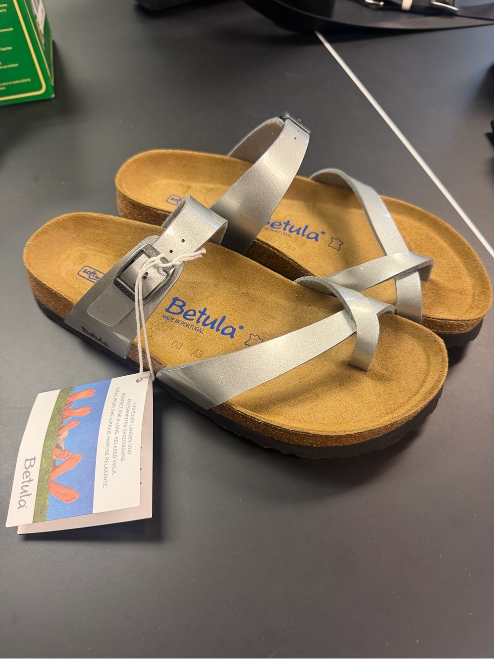 Betula MIA by Birkenstock Metal Silver Sandals